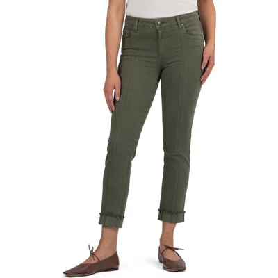 Kut From The Kloth Amy Fray Hem Cuff Skinny Jeans In Tree