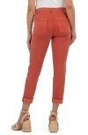 Kut From The Kloth Amy Seamed Mid Rise Crop Slim Jeans In Orange