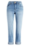 KUT FROM THE KLOTH AMY STRAIGHT LEG CROP ROLL-UP JEANS