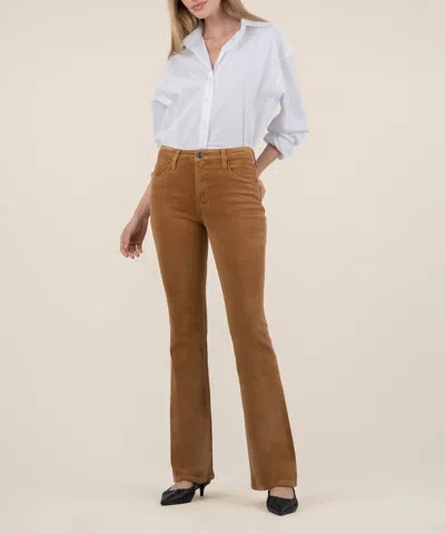 Kut From The Kloth Ana Corduroy High Rise Flare In Camel In Brown