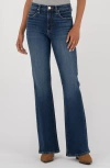 Kut From The Kloth Ana Fab Ab Braided Belt Loop High Waist Flare Jeans In Blue