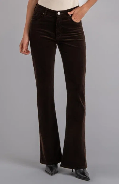 Kut From The Kloth Ana Fab Ab High Waist Corduroy Flare Jeans In Brown