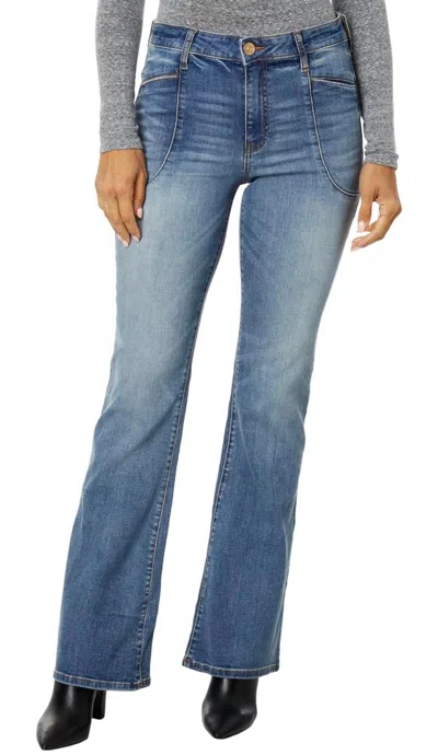 Kut From The Kloth Ana High Rise Ab Fab Foxy Wash In Denim In Blue