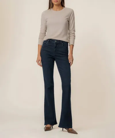 Kut From The Kloth Ana High Rise Flare Jean In Ambitious W/euro Base Wash In Multi