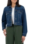 Kut From The Kloth Angela Crop Denim Jacket In Skill Blue