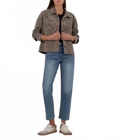 Kut From The Kloth Arya Shirt Jacket In Taupe In Multi
