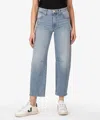 Kut From The Kloth Ashley High Rise Barrel Straight Jean In Decency Wash In Multi