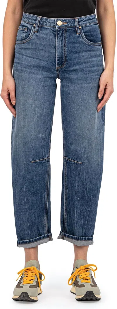 Kut From The Kloth Ashley High Rise Slouchy Barrel Straight Leg Jeans In Dedication