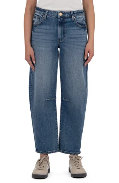 Kut From The Kloth Ashley High Waist Slouchy Barrel Leg Jeans In Blue