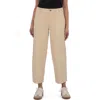 Kut From The Kloth Ashton Crop Barrel Linen Blend Pants In Gold