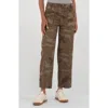 Kut From The Kloth Ashton High Waist Crop Wide Leg Barrel Jeans In Brown
