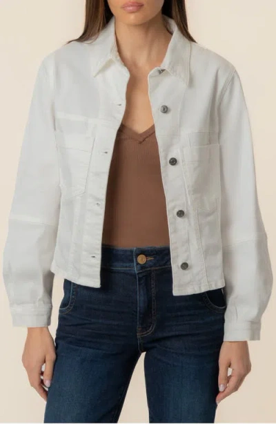 Kut From The Kloth Bailey Stretch Denim Jacket In White