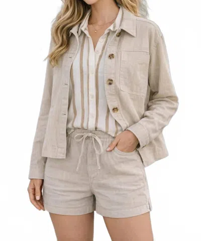 Kut From The Kloth Bellamy Jacket With Patch Pocket In Sand In Brown