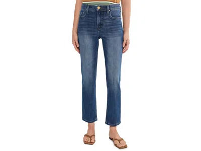 Kut From The Kloth Blair High-rise Fab Ab Straight Leg Women's Jeans Razor: 14 28 In Blue