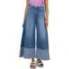 Kut From The Kloth Blake Cuffed High Waist Ankle Wide Leg Jeans In Medium Wash