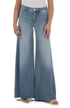 Kut From The Kloth Blake Raw Hem Mid Rise Super Flare Jeans