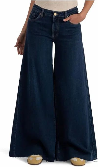 Kut From The Kloth Blake Super Wide Leg Jeans In Indisputable In Blue