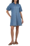 Kut From The Kloth Blanca Denim Mini Shirt Dress In Medium Wash In Medium Wash