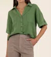 Kut From The Kloth Breland Boxy Shirt In Green In Green