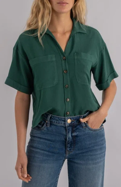 Kut From The Kloth Brianna Boxy Shirt In Green