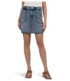 Kut From The Kloth Bristol Denim Skirt In Medium Wash In Multi