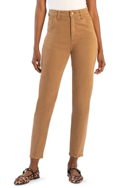 Kut From The Kloth Campbell High Waist Tapered Jeans In Camel