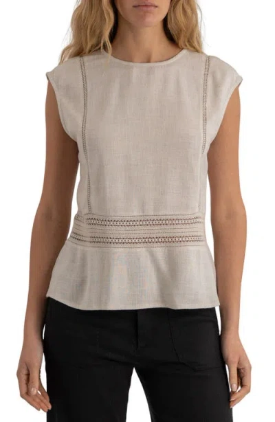 Kut From The Kloth Carly Cap Sleeve Top In Nude