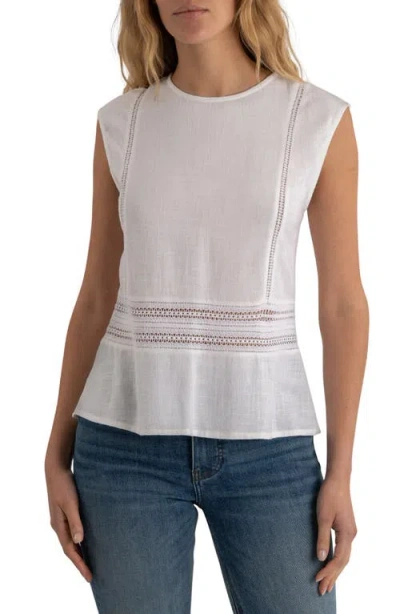 Kut From The Kloth Carly Crochet Lattice Top In White