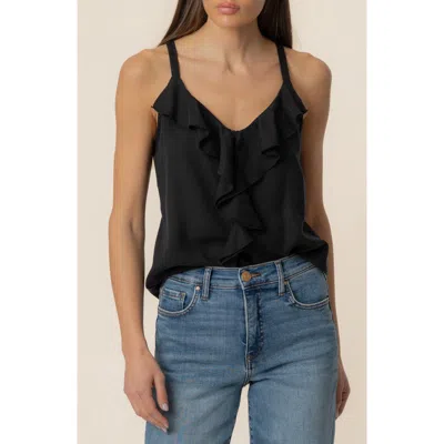 Kut From The Kloth Carmen Ruffle Sleeveless Top In Black