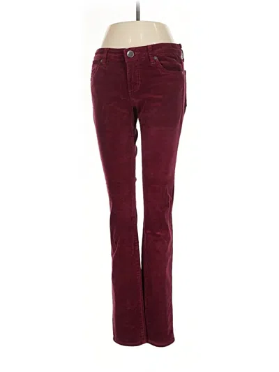 Pre-owned Kut From The Kloth Casual Pants In Burgundy