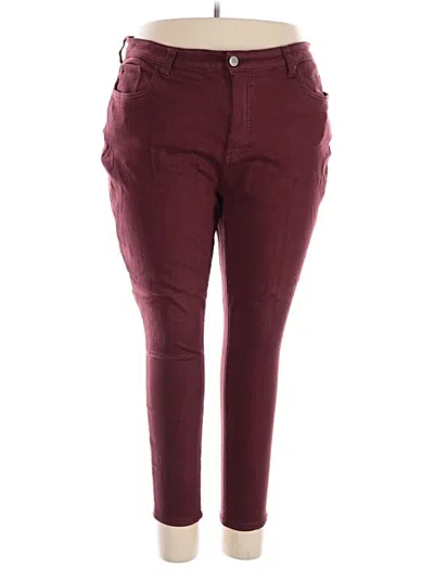 Pre-owned Kut From The Kloth Casual Pants In Burgundy