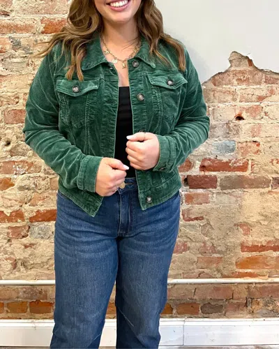 Kut From The Kloth Casual Style Crop Jacket In Emerald
