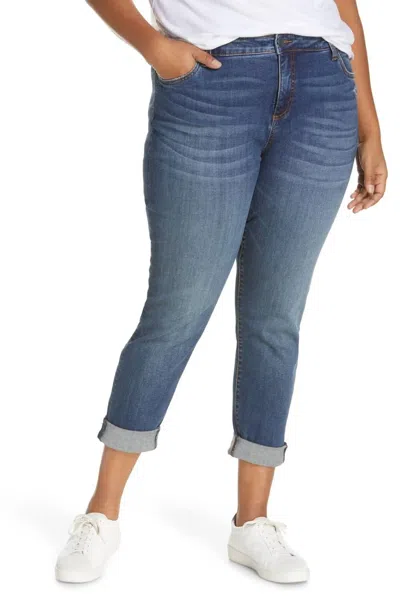 Kut From The Kloth Catherine Cuffed Boyfriend Jeans In Wellbeing In Blue