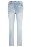 Kut From The Kloth Catherine High Rise Straight Leg Jeans In Washed Blue In Blue