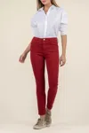 Kut From The Kloth Charlize High Rise Cigarette Leg Jean In Red In Red
