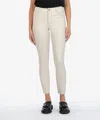 Kut From The Kloth Charlize High Rise Cigarette Leg Pants In Champagne Coated In Beige