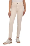 Kut From The Kloth Charlize Fab Ab High Waist Ankle Cigarette Jeans In Ecru