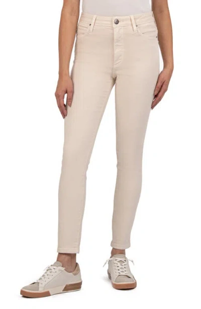Kut From The Kloth Charlize Fab Ab High Waist Ankle Cigarette Jeans In Ecru