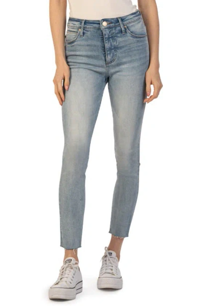 Kut From The Kloth Charlize Fab Ab High Waist Crop Cigarette Jeans In Revelation