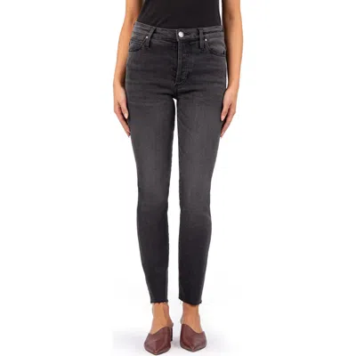 Kut From The Kloth Charlize Fab Ab Raw Hem Ankle Cigarette Jeans In Sensitive