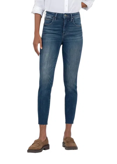 KUT FROM THE KLOTH CHARLIZE HIGH RISE JEANS IN JUBILANT