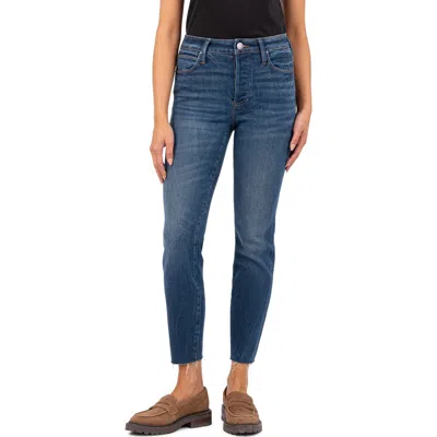 KUT FROM THE KLOTH KUT FROM THE KLOTH CHARLIZE HIGH WAIST RAW HEM ANKLE SKINNY JEANS