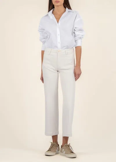 Kut From The Kloth Charlotte High Rise Wide Leg Jeans In Ecru