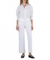 Kut From The Kloth Charlotte High Rise Fab Ab Rolled Cuff Pants In Optic White In White