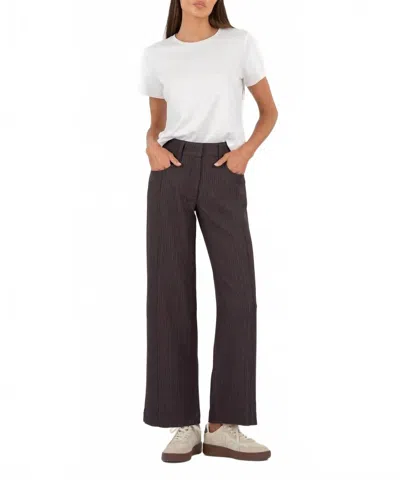 Kut From The Kloth Charlotte High Rise Wide Leg Trouser In Chocolate In Gray