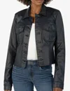 Kut From The Kloth Coated Faux Leather Jacket In Midnight