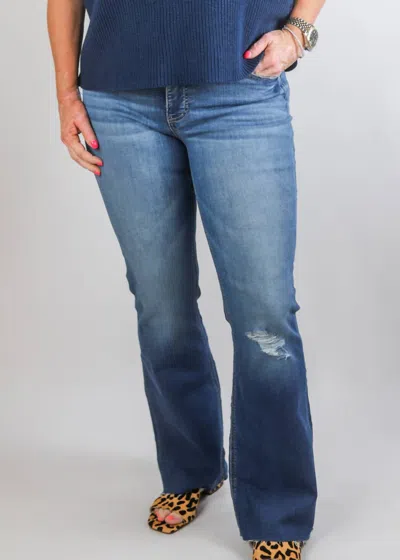 Kut From The Kloth Complied Flared Jeans In Vintage-inspired Wash In Multi