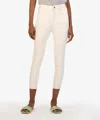 Kut From The Kloth Connie Fab Ab Raw Hem High Waist Crop Skinny Jeans In Ecru In White