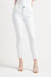 Kut From The Kloth Connie High Rise Ankle Skinny Jeans In Optic White In White