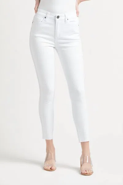 Kut From The Kloth Connie High Rise Ankle Skinny Jeans In Optic White
